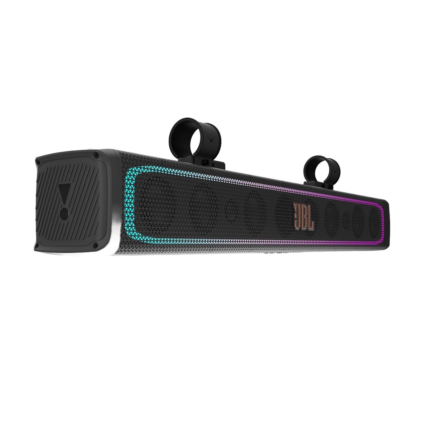 JBL Rallybar XL: Barra de Som Universal 35" Bluetooth com 300W RMS, LEDs e Resistência IP66 para Veículos Externos