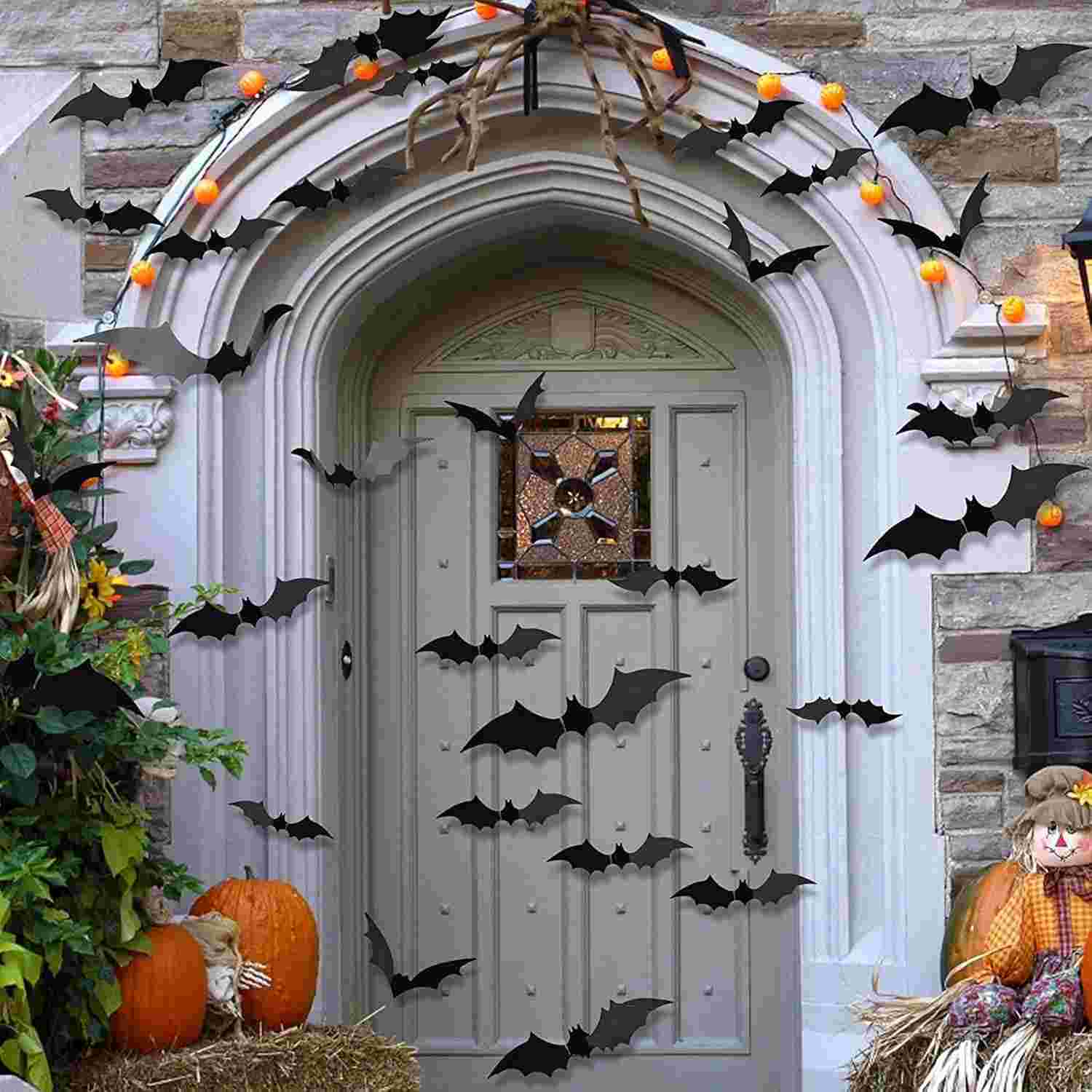 Adesivos de Parede Morcego 3D - Decoração Assustadora para Halloween