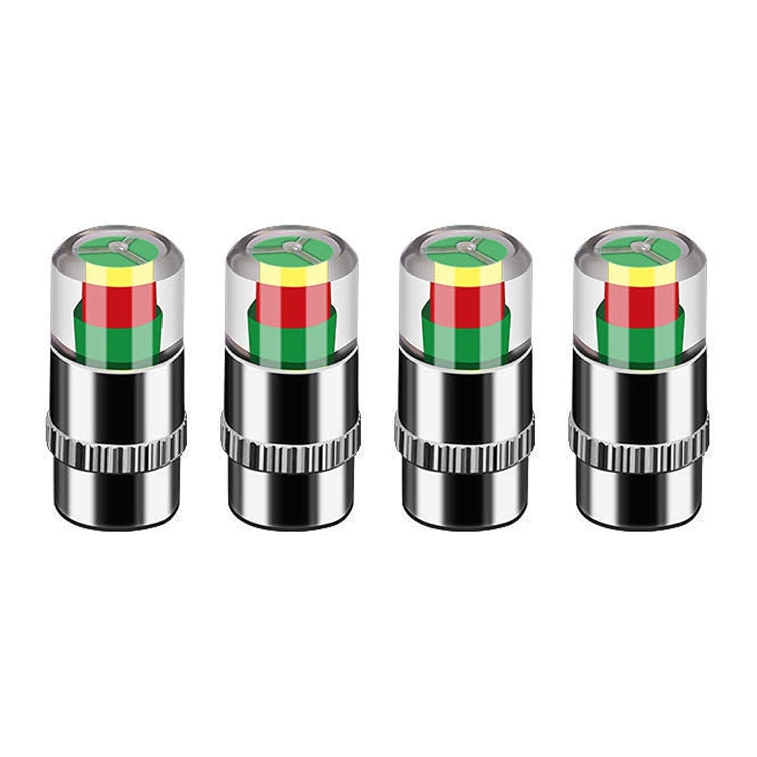 4 Tampas de Válvula Monitor de Pressão de Pneu: Segurança Visual Instantânea para Seu Veículo