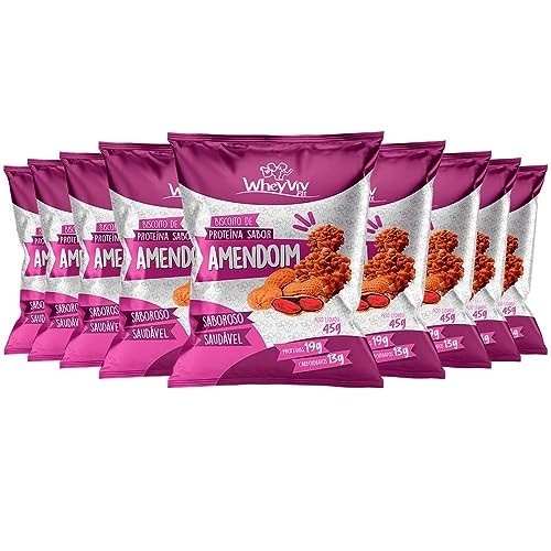 Kit 20x Biscoito de Proteína Sabor Amendoim Wheyviv 45g