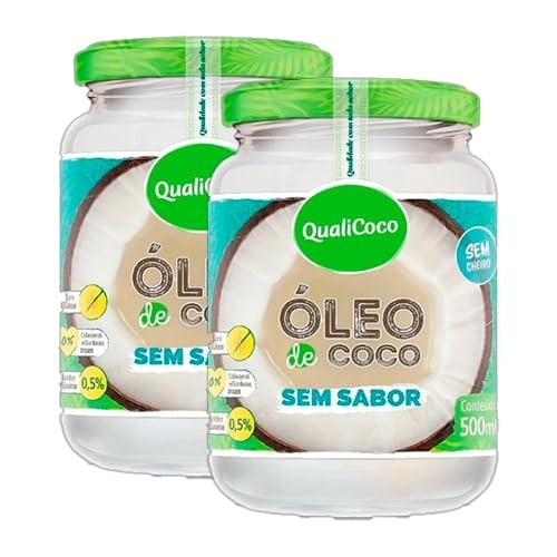Kit 2X: Óleo de Coco Sem Sabor Qualicoco 500ml