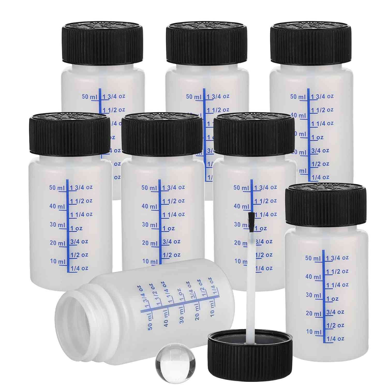 Pacote com 8 Frascos de Retoque de Tinta 56,7g - Com Pincel Aplicador e Tampa Segura para Crianças