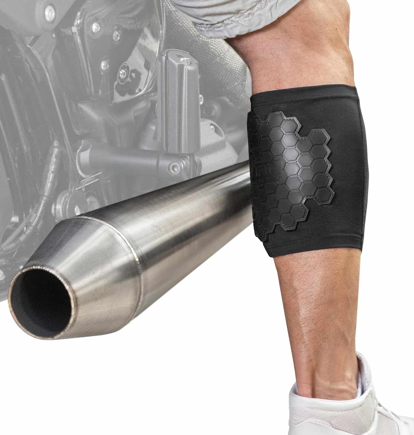 BurnJacket tubo de escape de motocicleta proteção contra queimaduras protetor de perna