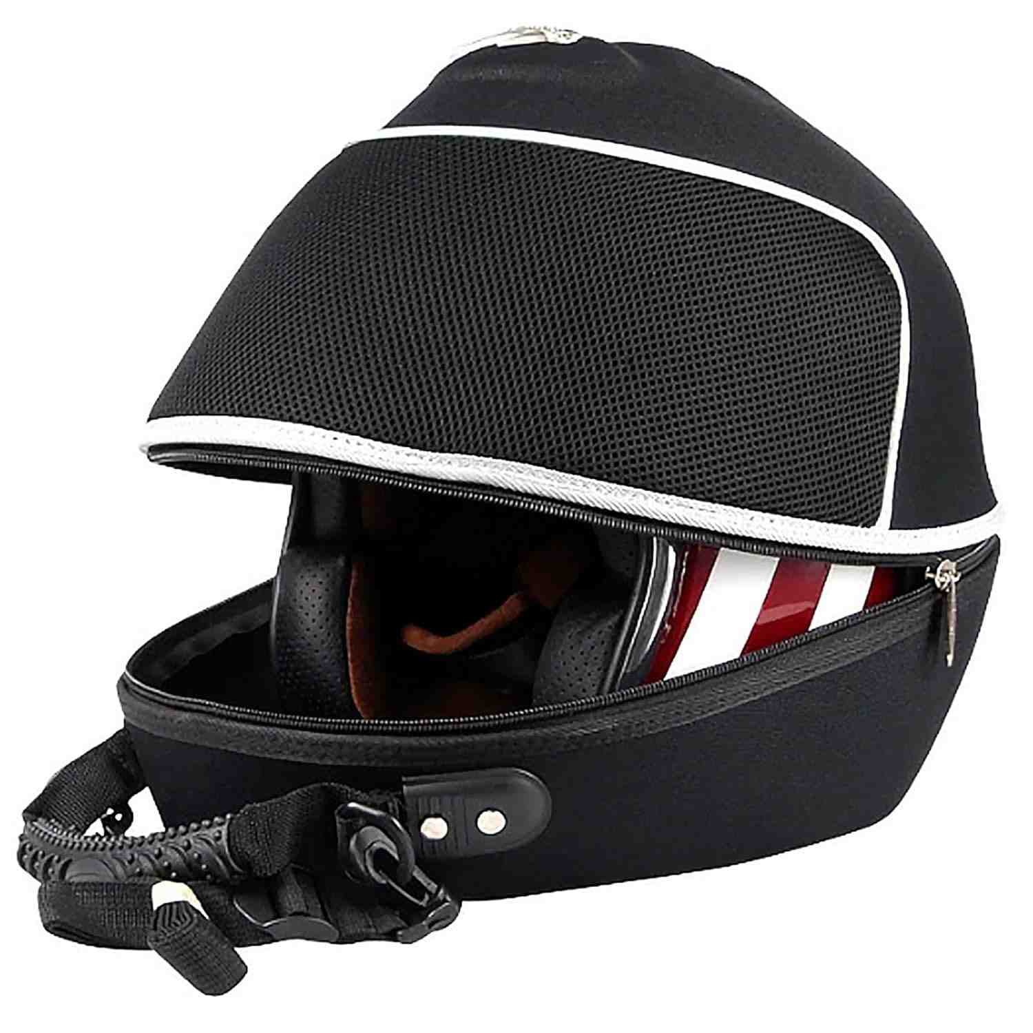Bolsa Case Semirrígida para Capacete de Moto - Proteção e Estilo Cinza