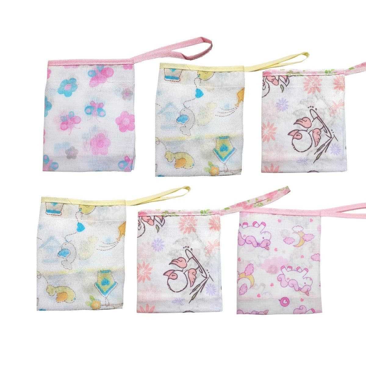 Toalha de Boca com Prendedor de Chupeta - Kit 6 Peças Carícia Baby Feminino