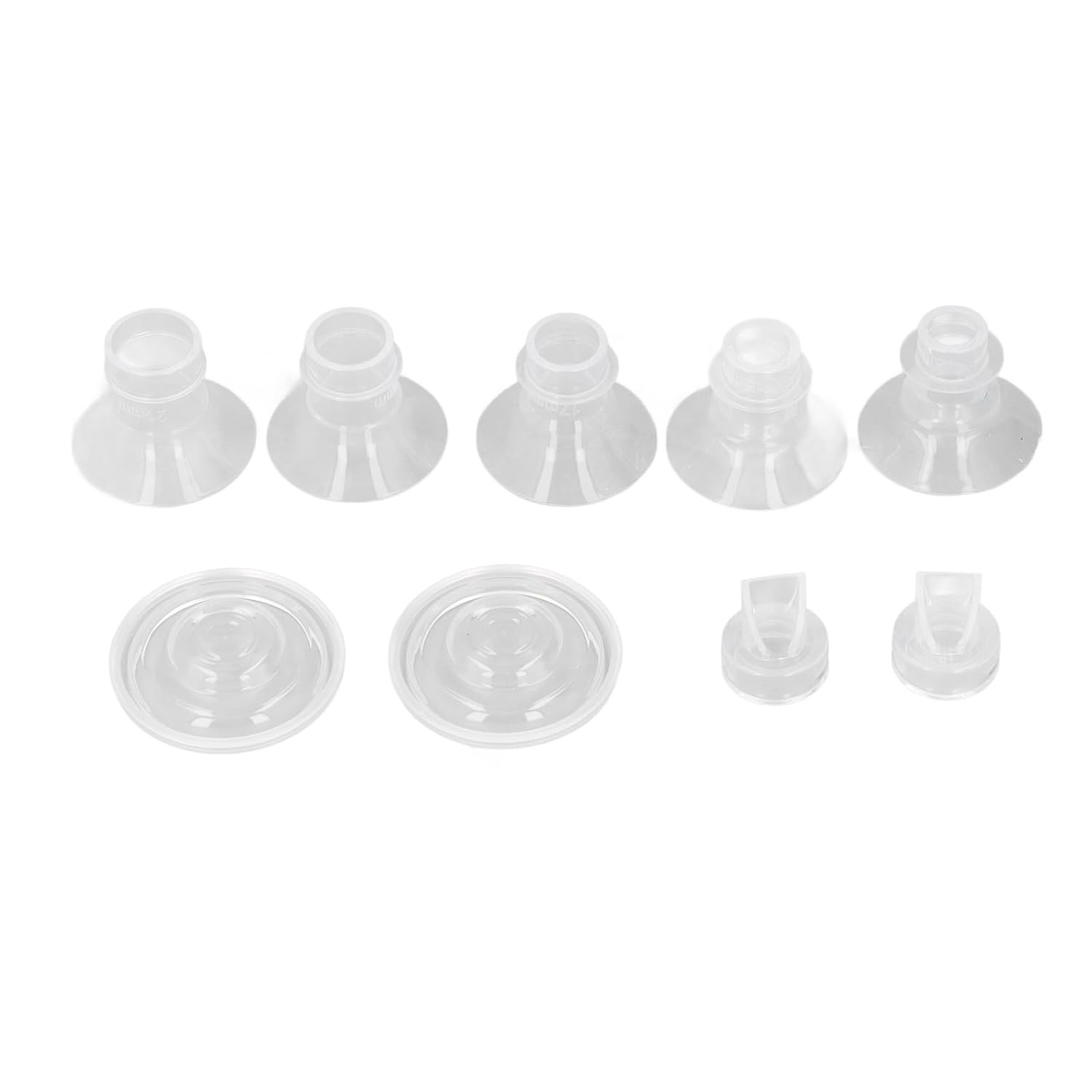 Tampa de Flange com Válvula Bico de Pato e Diafragma para Bomba de Mama - Conjunto Completo de Acessórios em Silicone Premium