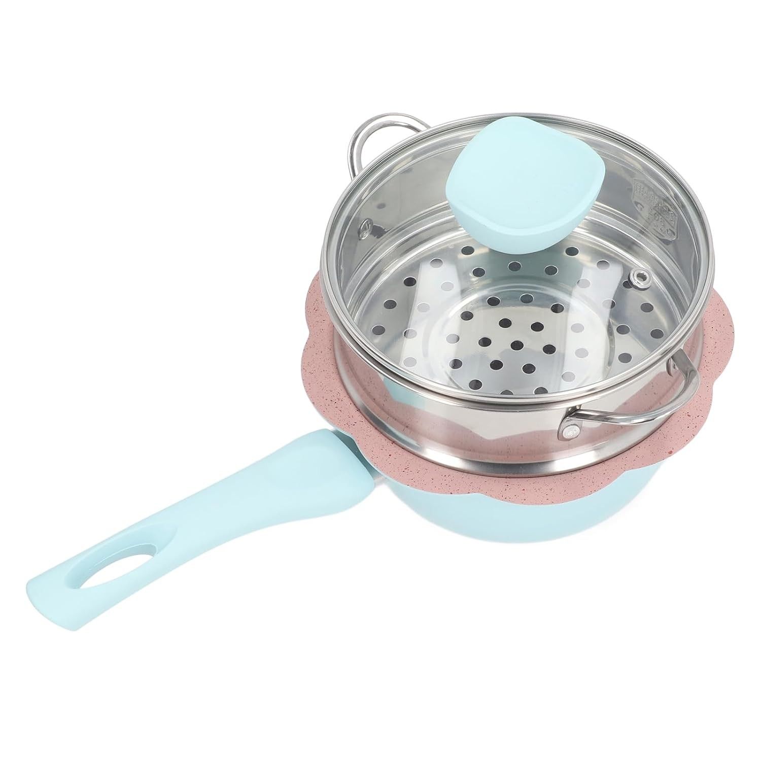 Cryfokt Pote de Molho Pequeno à Prova de Calor com Alça Ergonômica - Seguro e Prático para Cozinhar Alimentos para Bebês