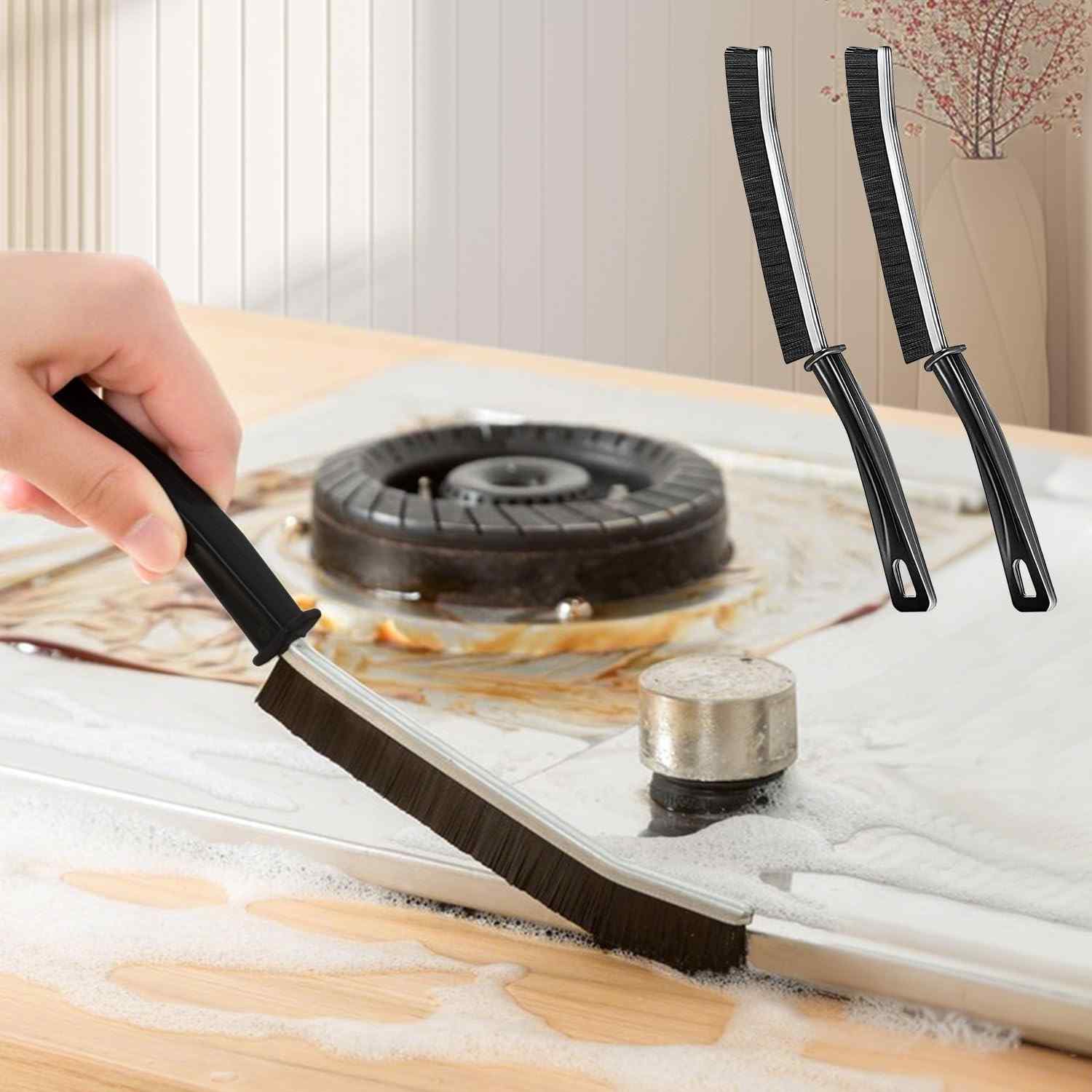 Conjunto de Escovas de Limpeza de Precisão - 2 Peças para Cozinha e Casa