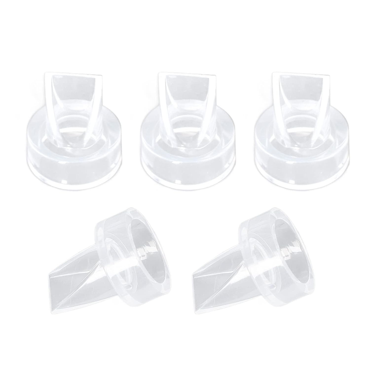 Kit com 5 Válvulas Bico de Pato para Bomba de Leite - Silicone Alimentar Seguro