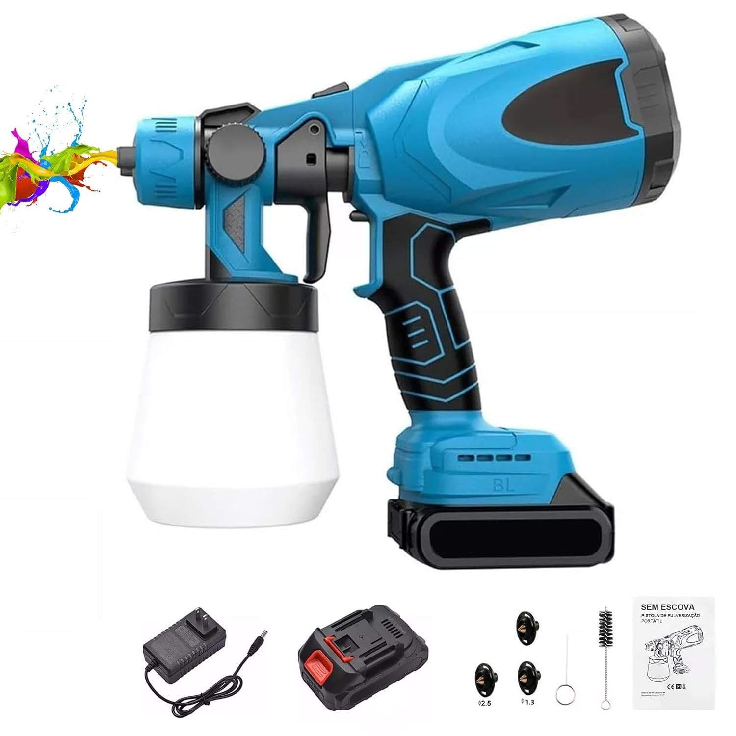 Pistola Elétrica de Pintura Sem Fio: Liberdade e Precisão para Seus Projetos!