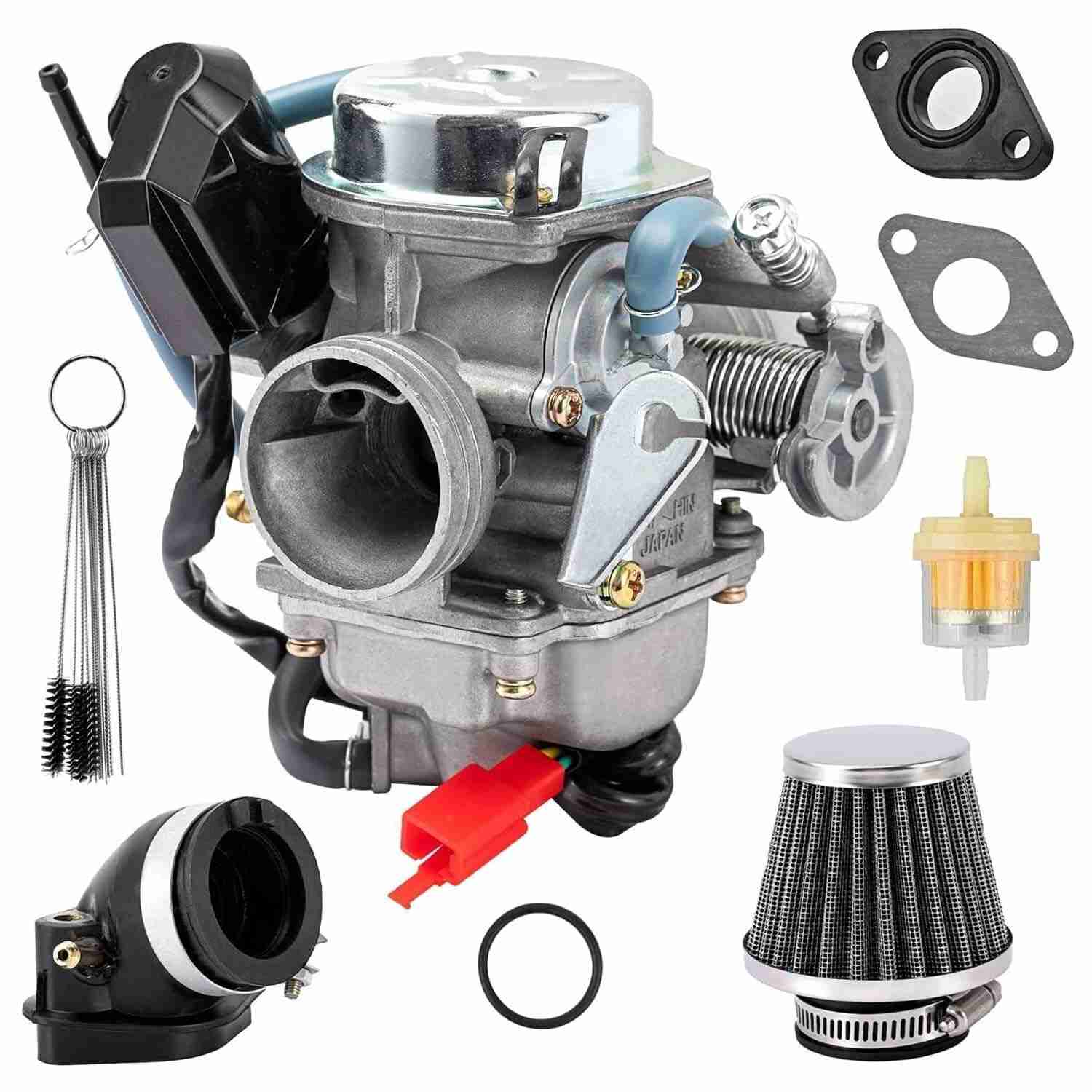 Carburador GY6 150cc 24mm PD24J com Coletor de Admissão - Potência e Desempenho para Motos e Scooters 125cc/150cc