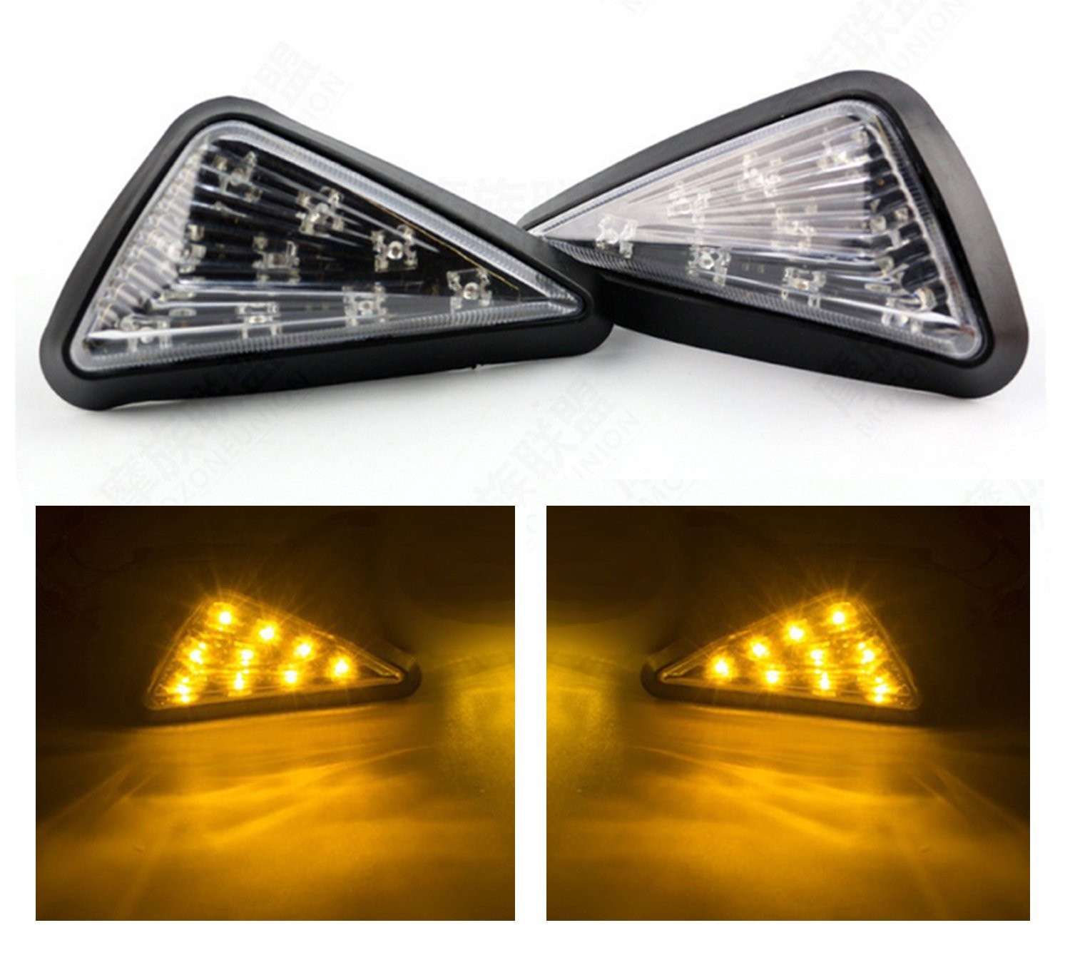 Piscas de LED TASWK Triangulares Âmbar para Moto: Segurança e Estilo Inovador