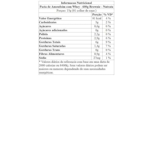 Nutrata Pasta de Amendoim Sabor Brownie 600g