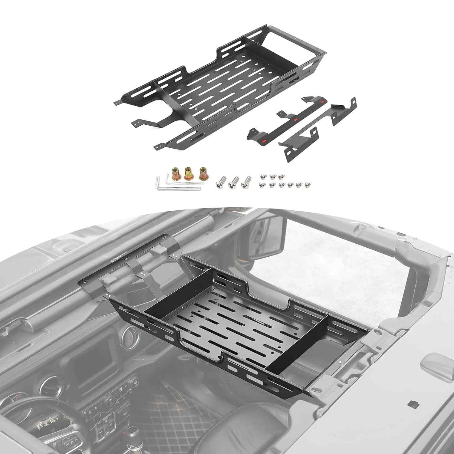 Rack de Teto CheroCar Molle para Jeep Wrangler JL/JLU & Gladiator JT: Aventura e Organização Ampliadas