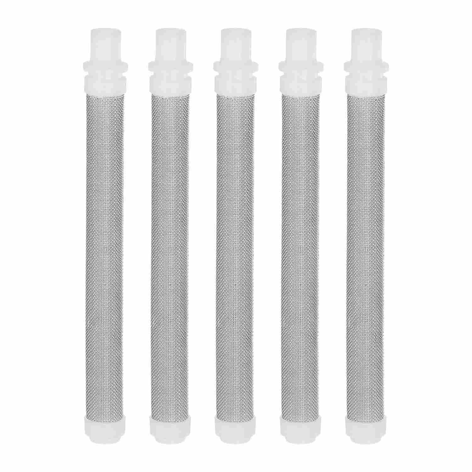 Filtros para Pistola de Pulverização Sem Ar - 5 Unidades, Aço Inox, 60 Mesh, 110mm x 10mm