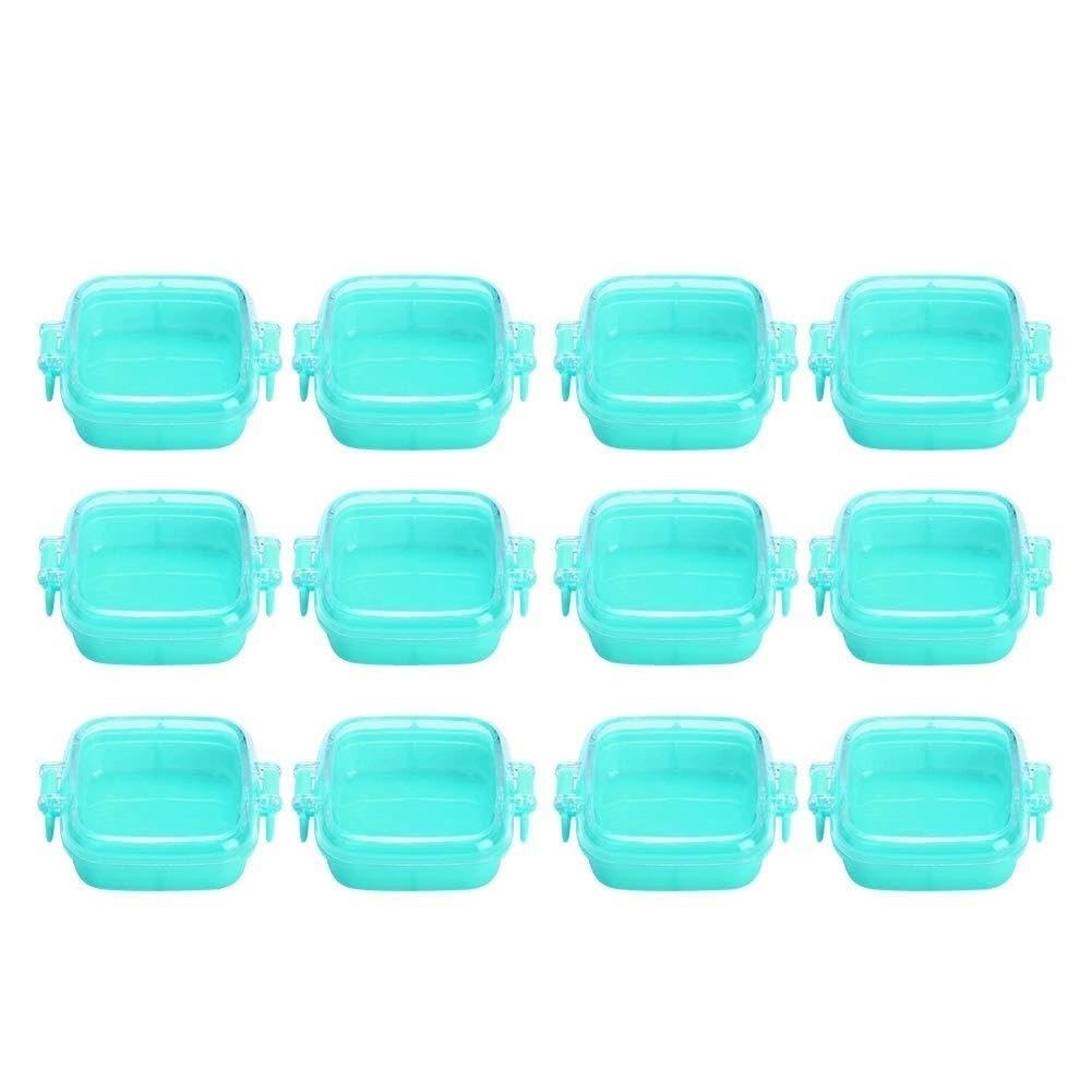 Caixa de Armazenamento de Doces 12 PCS - Plástico Alimentar Transparente com Tampa Hermeticamente Fechada