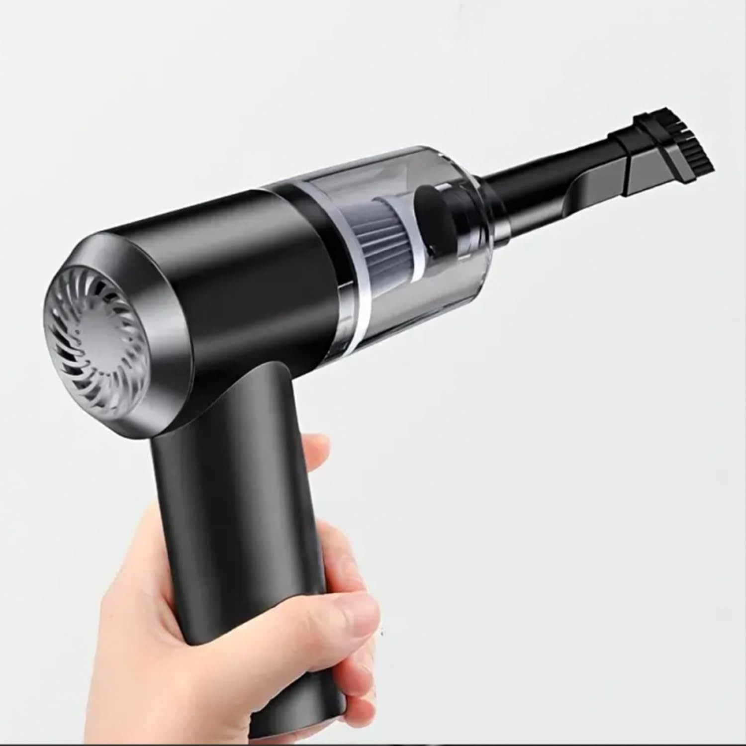 Aspirador de Pó Portátil Sem Fio 120W 6000Pa: Limpeza Poderosa e Sem Esforço para Carro e Casa (Preto)