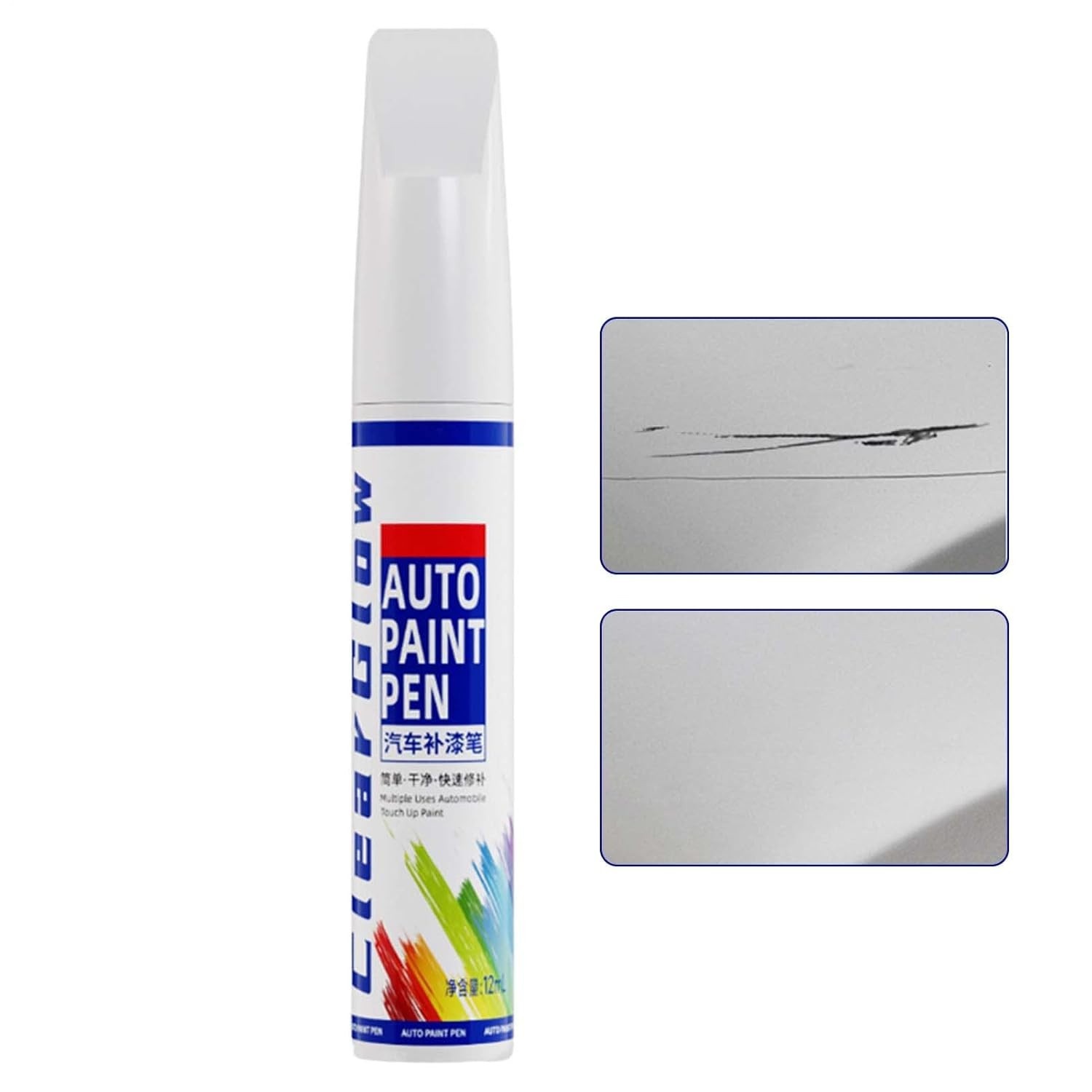 Tinta Automotiva para Reparo de Arranhões 12ml - Restaurador de Pintura Profissional para Carros, Motos e Veículos