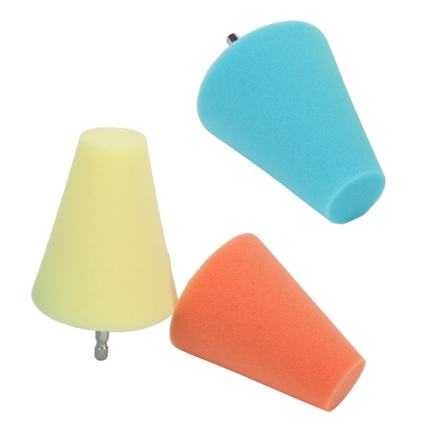 Kit 3 Cones de Polimento para Rodas de Carro, Moto e Barco - Brilho Impecável!
