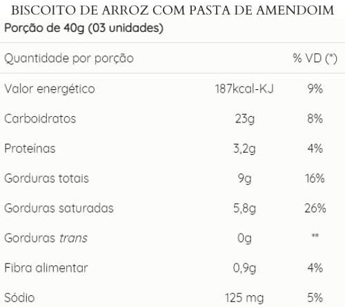KIT 8 Biscoito de Arroz Recheado com Pasta de Amendoim Sem Glúten 40g - Natural Life (Pasta de Amendoim 8 Unid.)