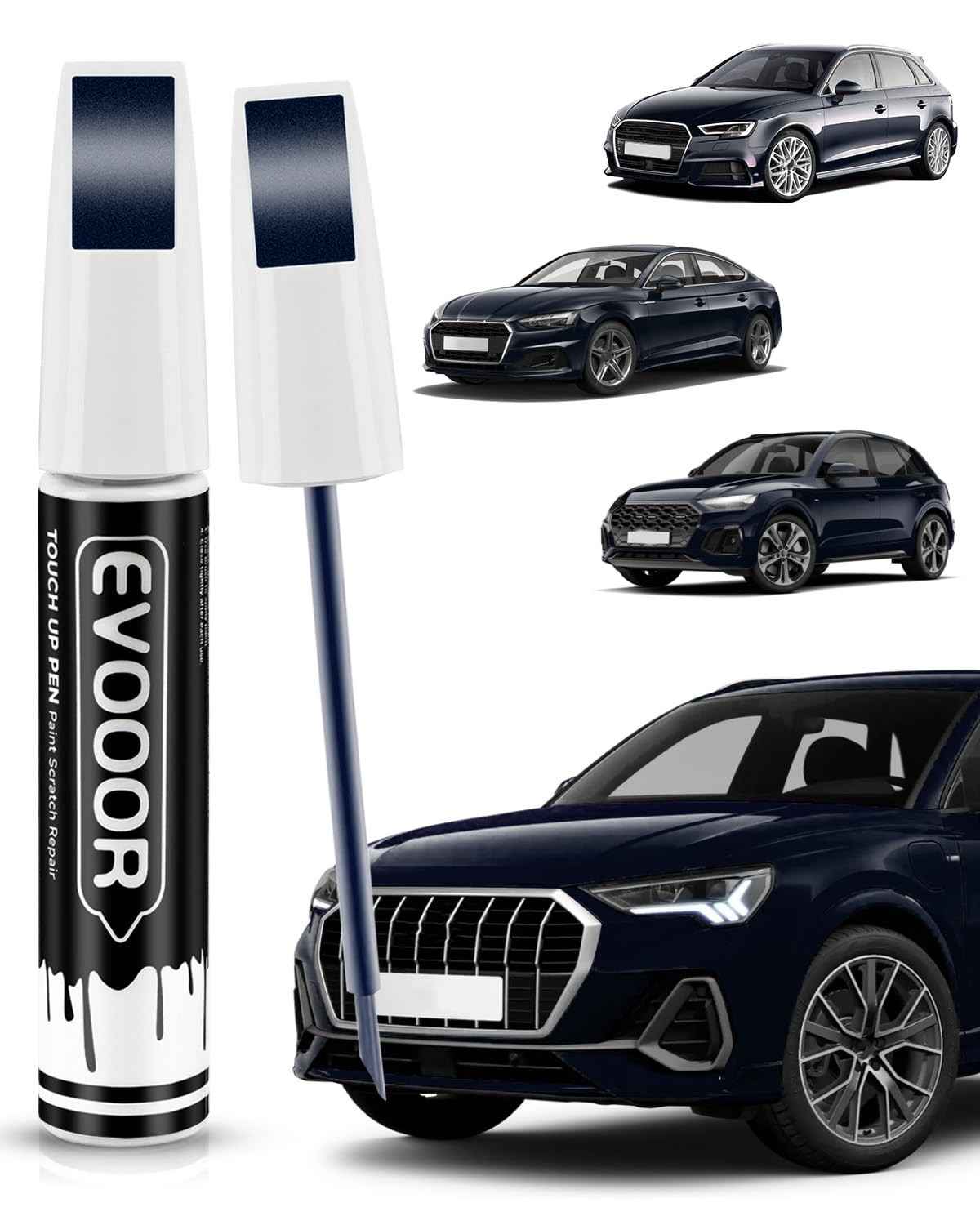 Tinta de Retoque Navarra Blue Metallic (LX5H/2D) para Audi - Caneta 2 em 1 com Microaplicadores