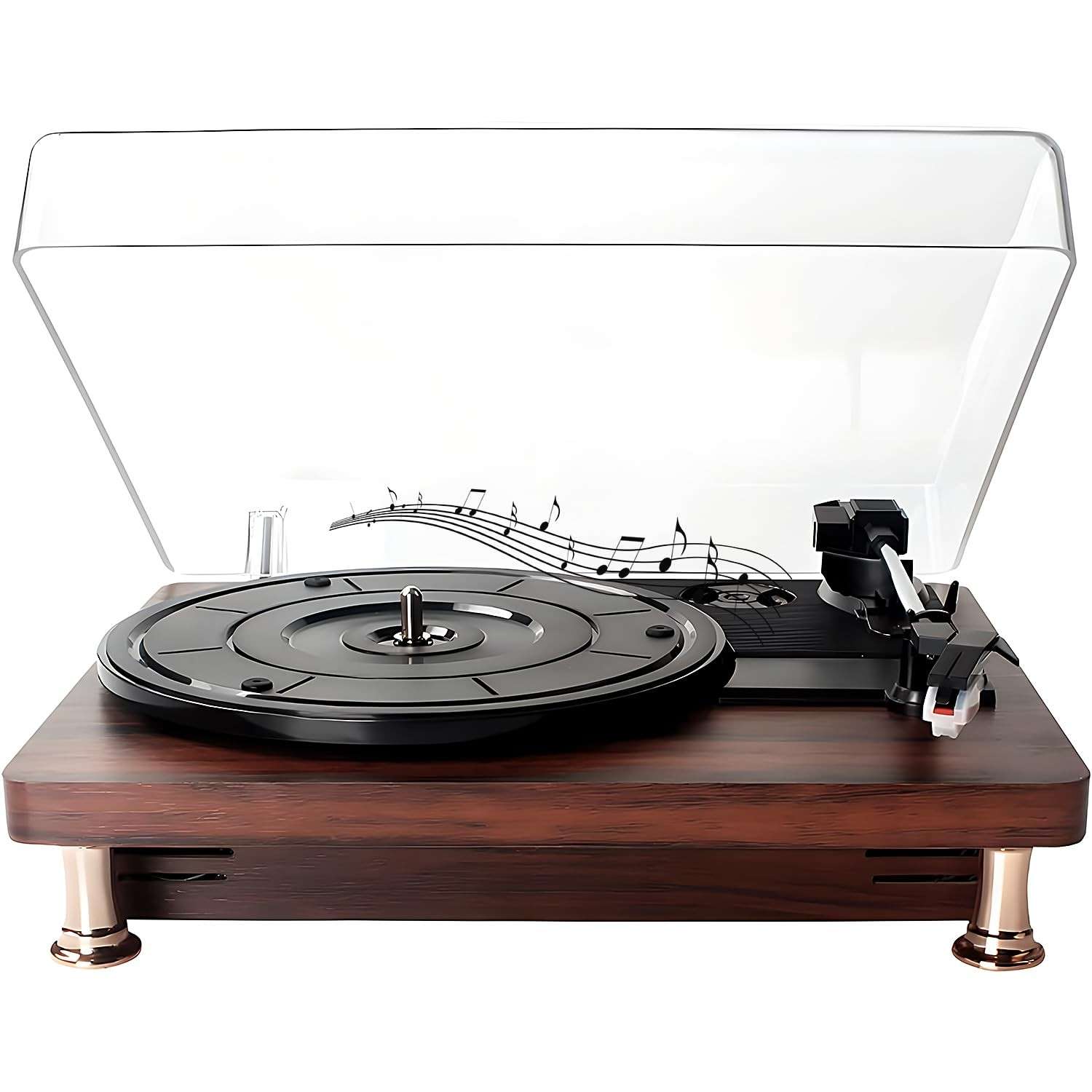 Vitrola Toca Disco Vinil Automático Bluetooth Vintage - Som de Alta Definição