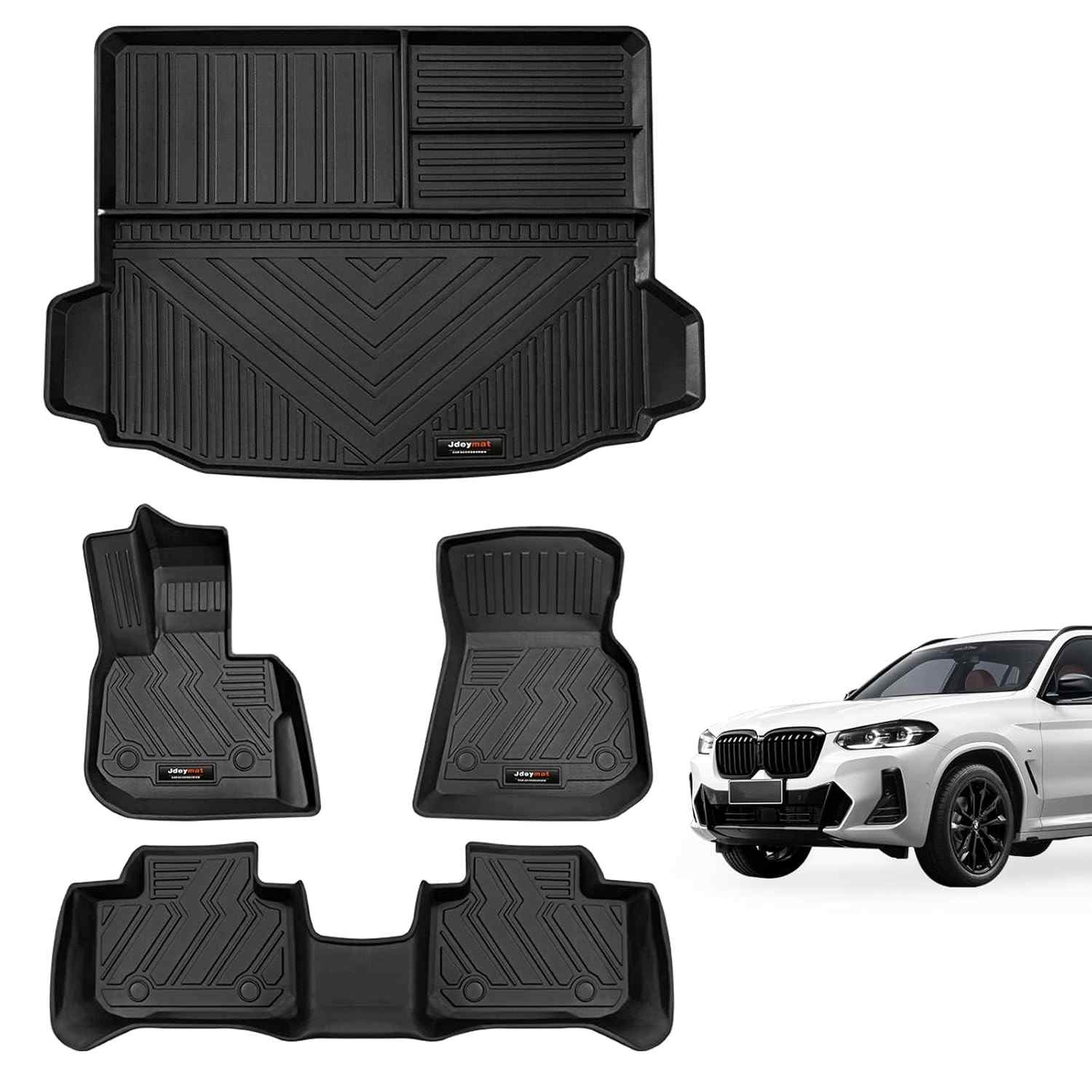 Tapetes e Forro de Porta-Malas Personalizados BMW X3 G01 e X4 G02 (2019-2024) - Proteção Total para Todos os Climas