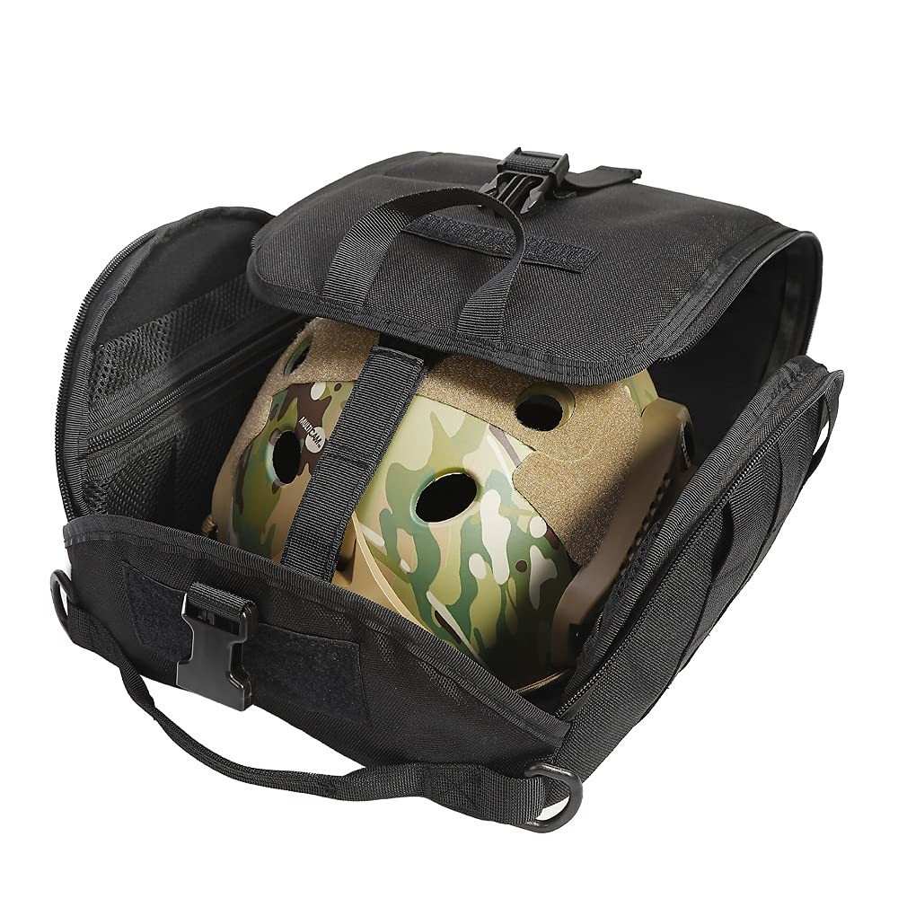 Bolsa tática para capacete, bolsa para capacete Molle, bolsa de armazenamento acolchoada para carregar capacete MICH Airsoft Fast Motorcycle