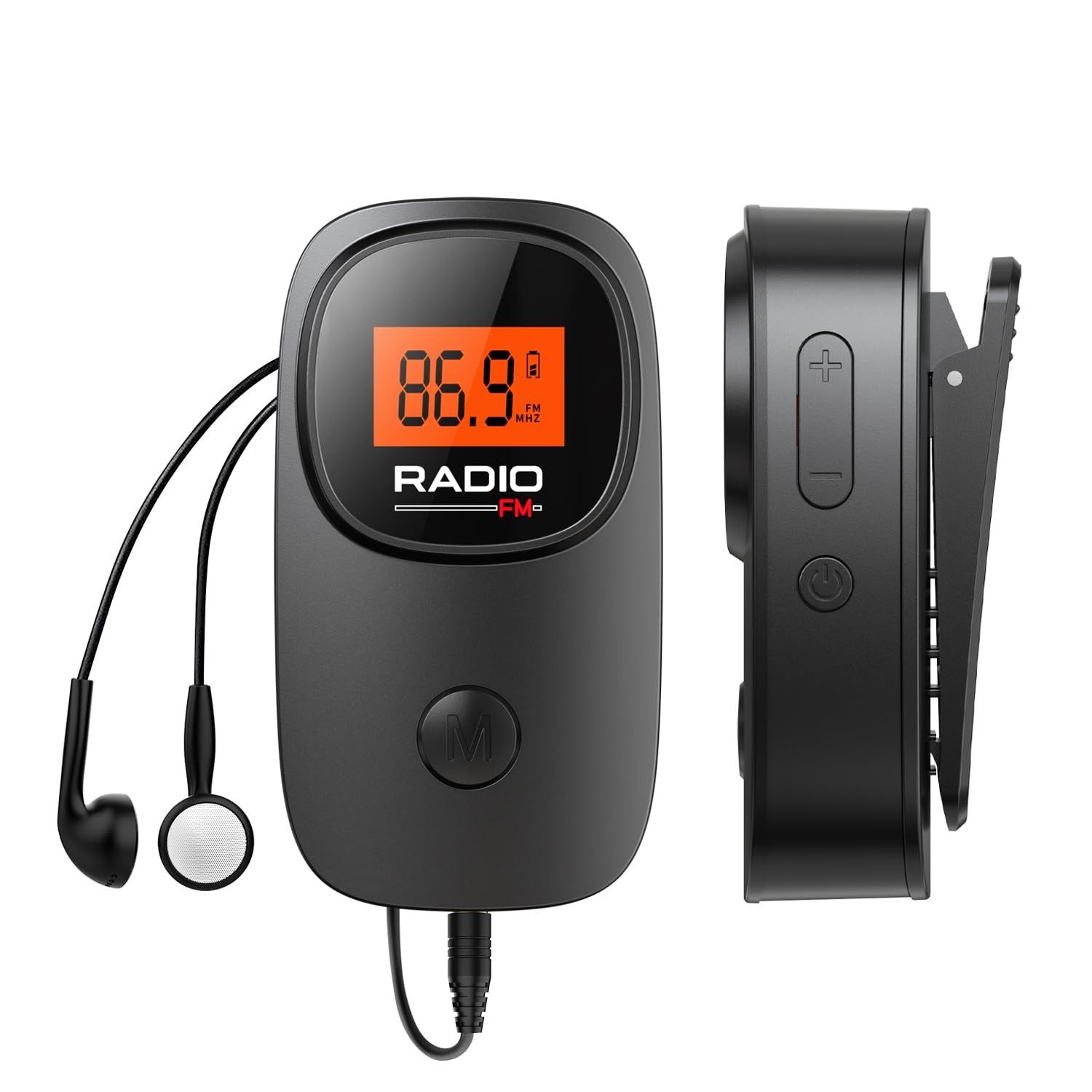 Mini Rádio FM Portátil de Bolso com Clipe: Recepção Cristalina e Design Ultra Leve