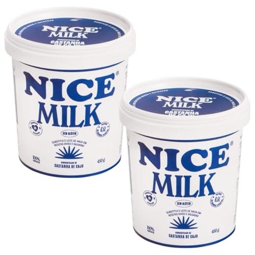kit 2 Leite Vegetal Concentrado de Castanha de Caju Nice Milk 450g