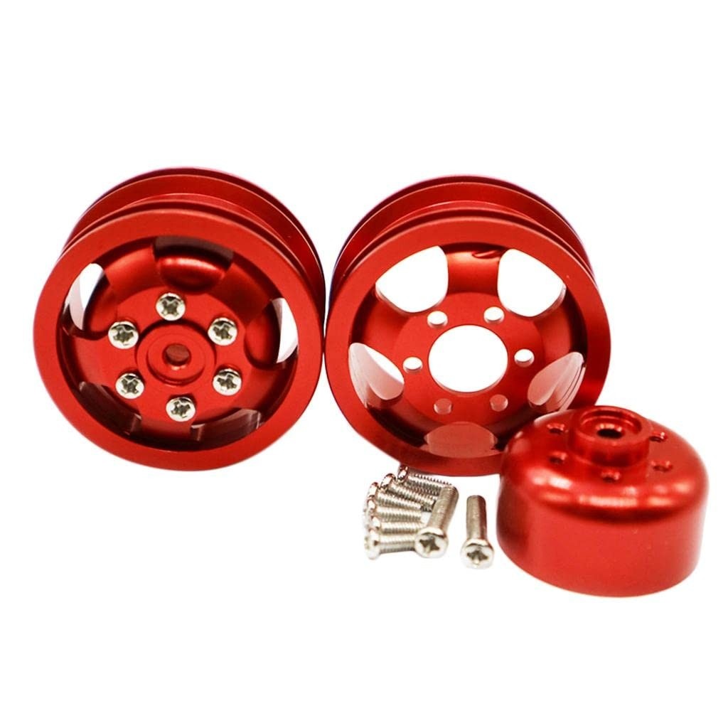 Conjunto de Rodas de Metal Vermelhas para Caminhões Militares B14, B16, B24, B36, Q61 - Alta Performance e Durabilidade