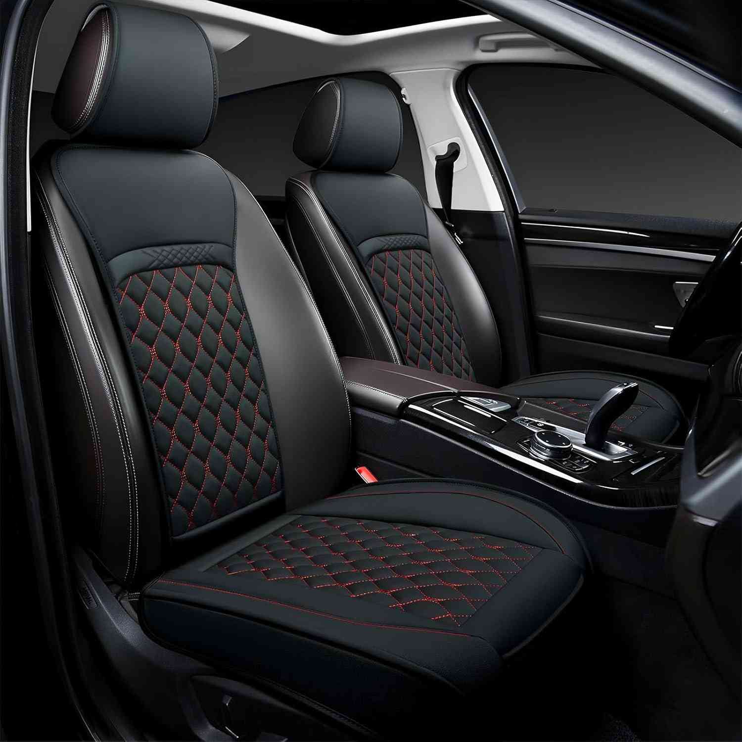 Capas de Assento Dianteiras Premium para Toyota: Couro PU Impermeável e Ajuste Personalizado (Pacote com 2)