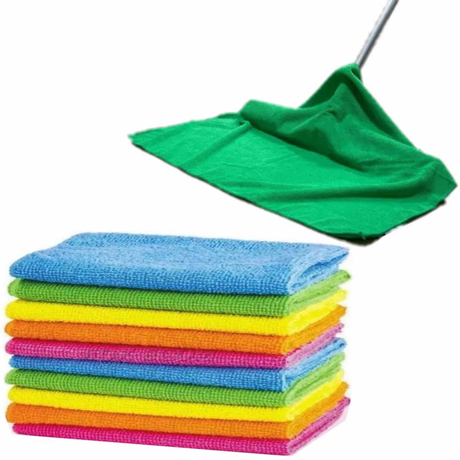 10 Panos de Chão em Microfibra 70x50cm - Super Absorventes e Multiuso