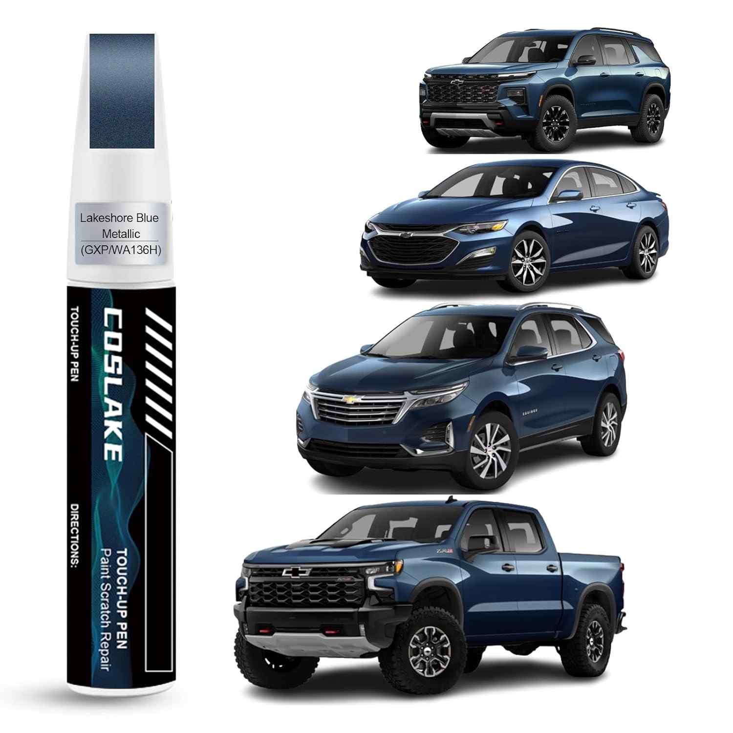 Tinta de Retoque para Carro Chevrolet - Lakeshore Blue Metallic GXP/WA136H | Reparo Fácil de Arranhões