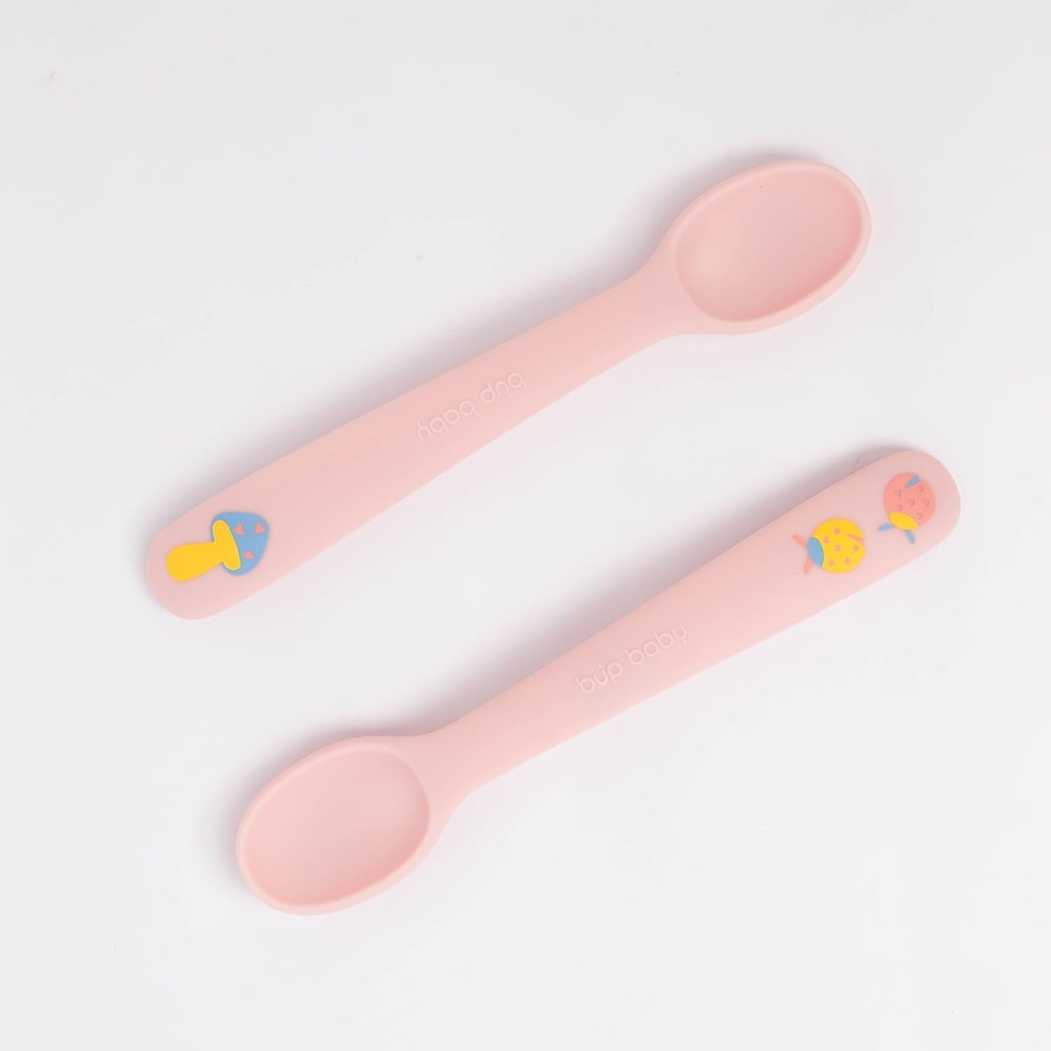 Kit com 2 Colheres de Silicone Fadinha Rosa - Segurança e Diversão na Alimentação Infantil