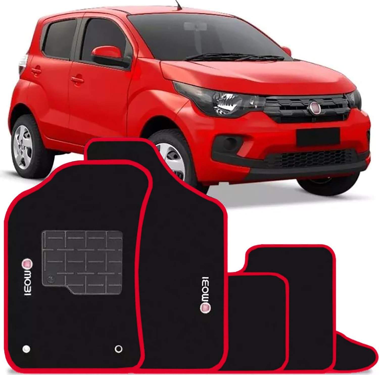 Jogo de Tapete Carpete Fiat Mobi 2016-2021: Estilo e Proteção com Logo Bordado