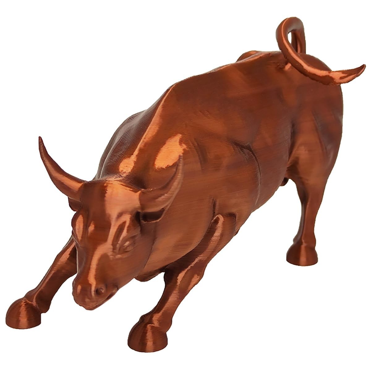Touro Wall Street Estátua 3D Bronze - Decore seu Ambiente com Simbologia de Sucesso