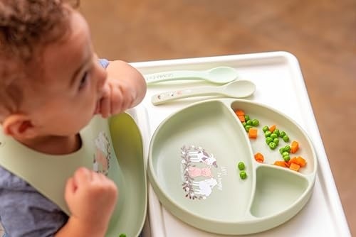 Prato de Silicone para Bebê Stephen Joseph com Design Lhama - Seguro, Livre de BPA e Fácil de Limpar