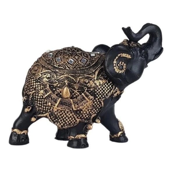 Elefante de Resina Indiano Grande - Decoração com Simbolismo de Sabedoria e Sorte