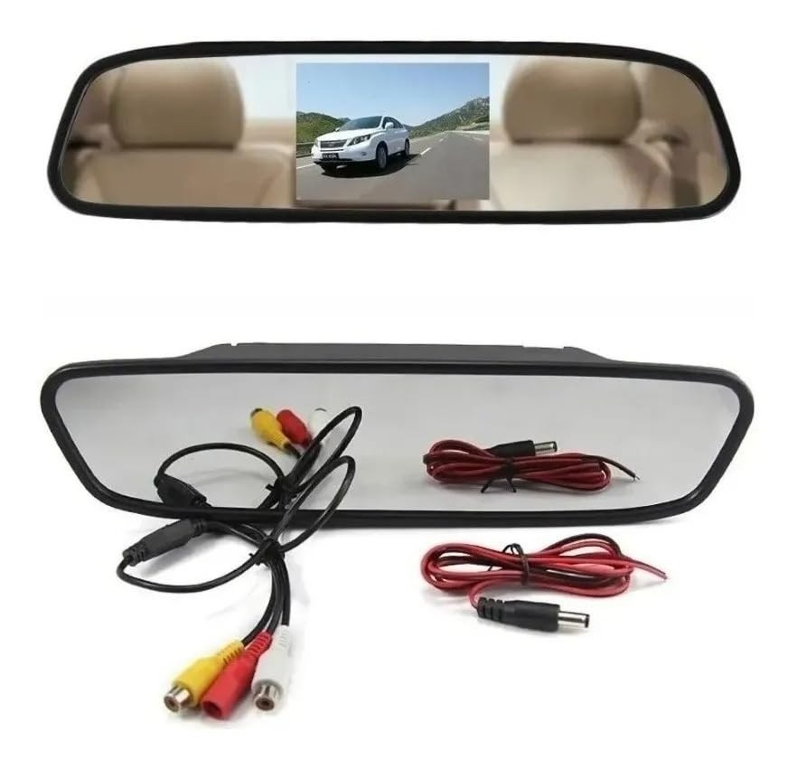 Kit Completo: Câmera de Ré + Sensor de Estacionamento + Tela LCD 4,3" - Segurança Total!