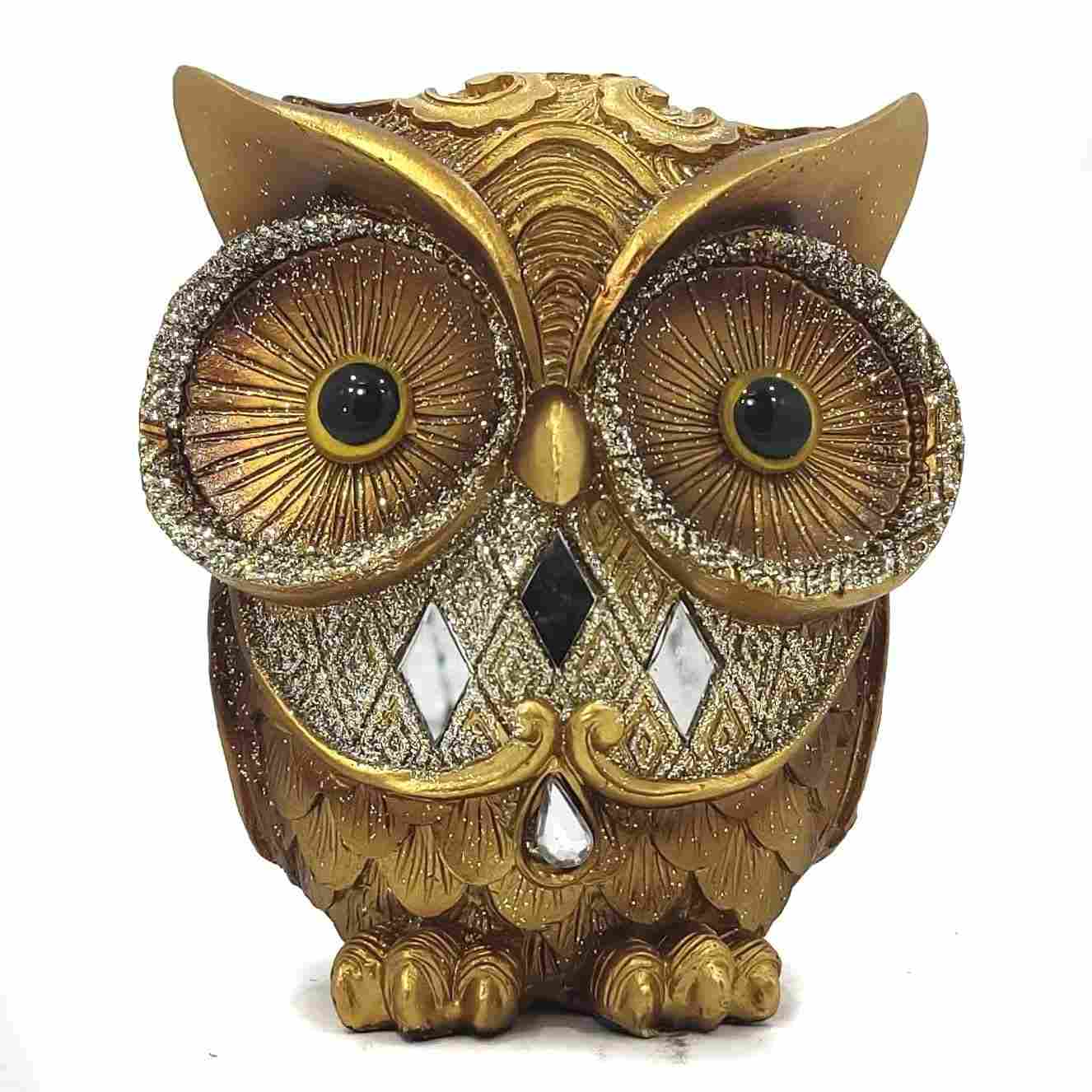 Coruja Decorativa em Resina - Símbolo de Sabedoria, Inteligência e Conhecimento | Presente Ideal para Professores e Estudantes