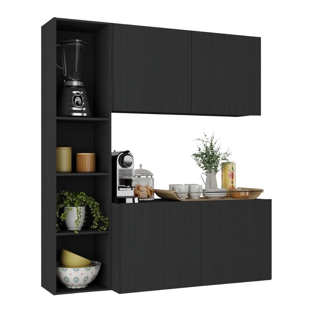 Armário de Cozinha Compacto Linea Fit 4 Portas - Design Moderno e Funcionalidade