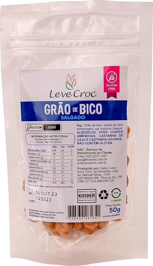 Grão de bico salgado Leve Croc 50g