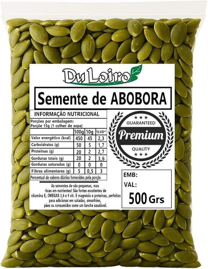 Semente de Abóbora Crua 500grs