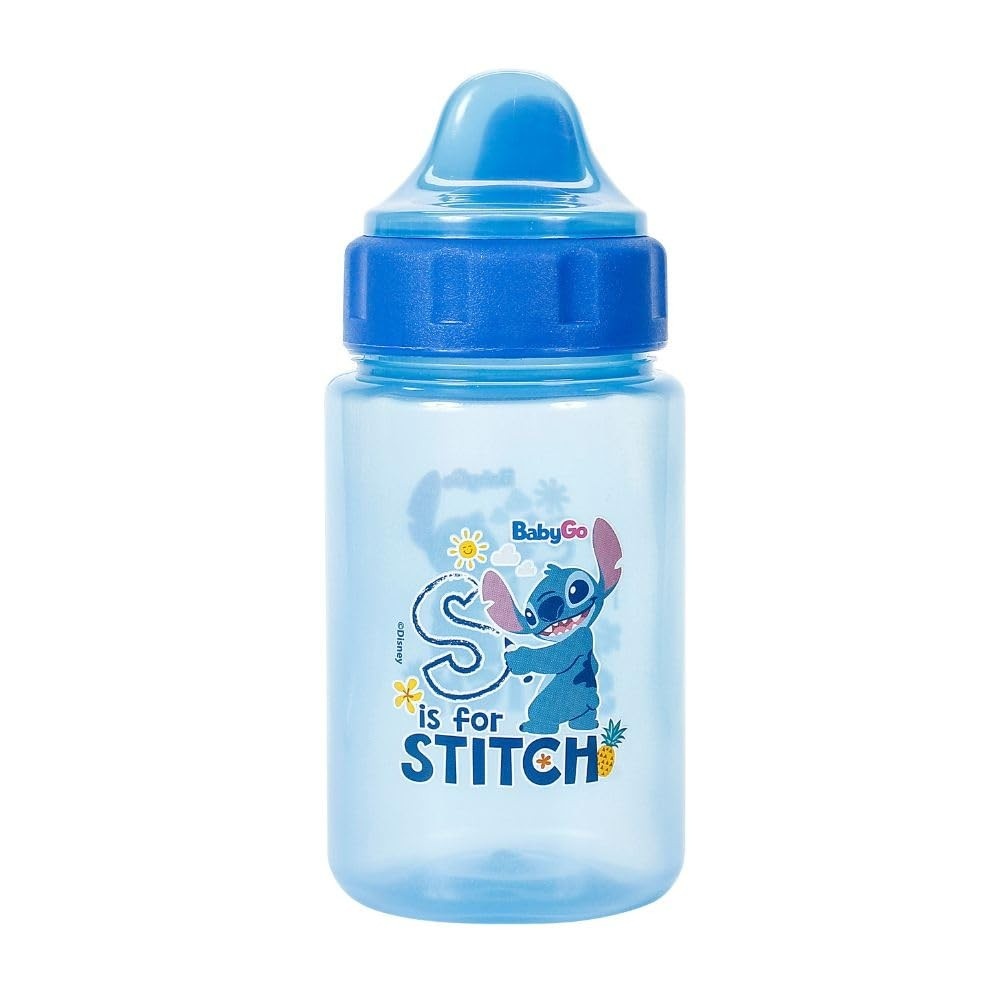 Copo com Tampa Stitch 340ml - Redutor de Pingos, Livre de BPA, Dermiwil