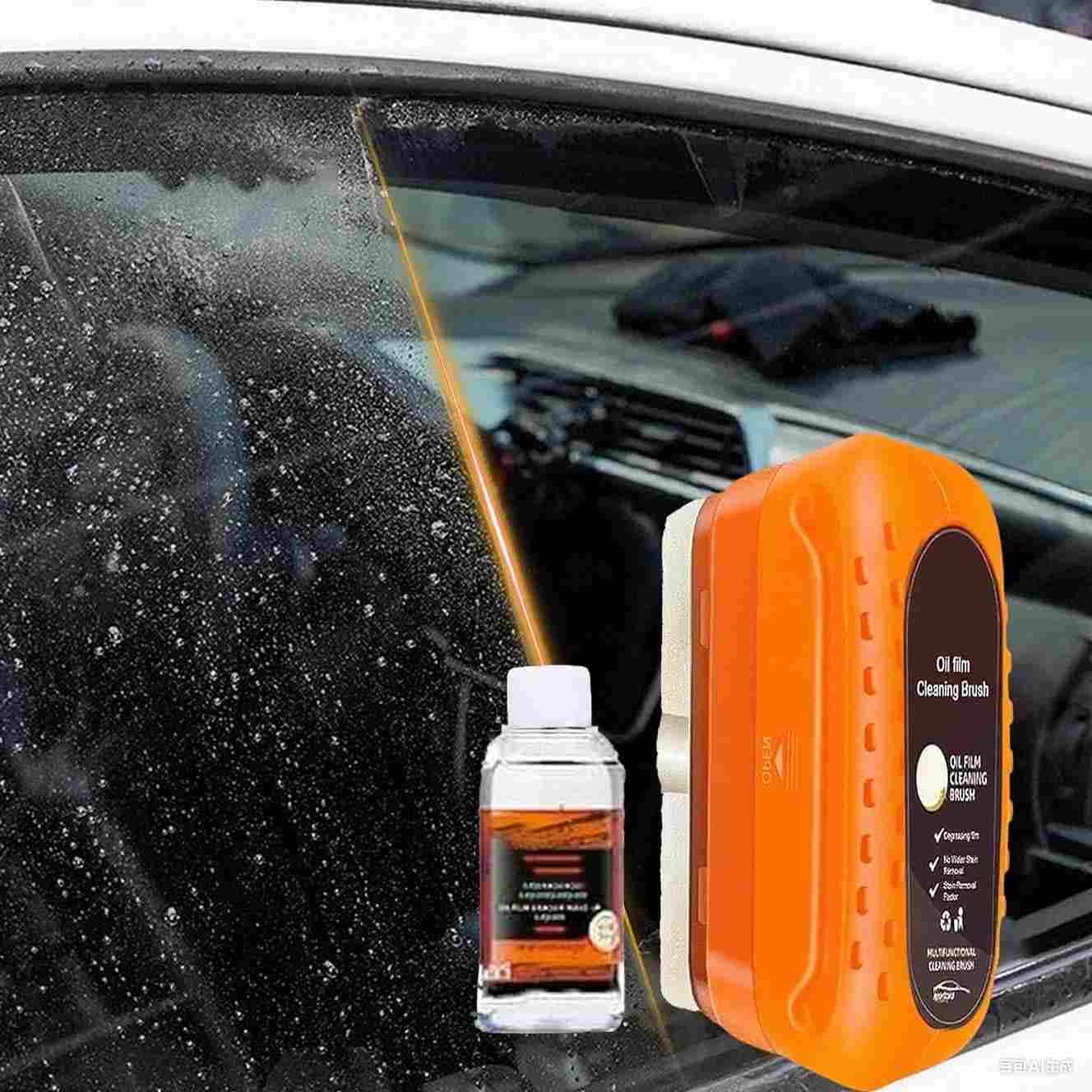 Escova Fululuer para Limpeza de Película de Óleo Automotiva (Laranja) - Visibilidade Impecável!