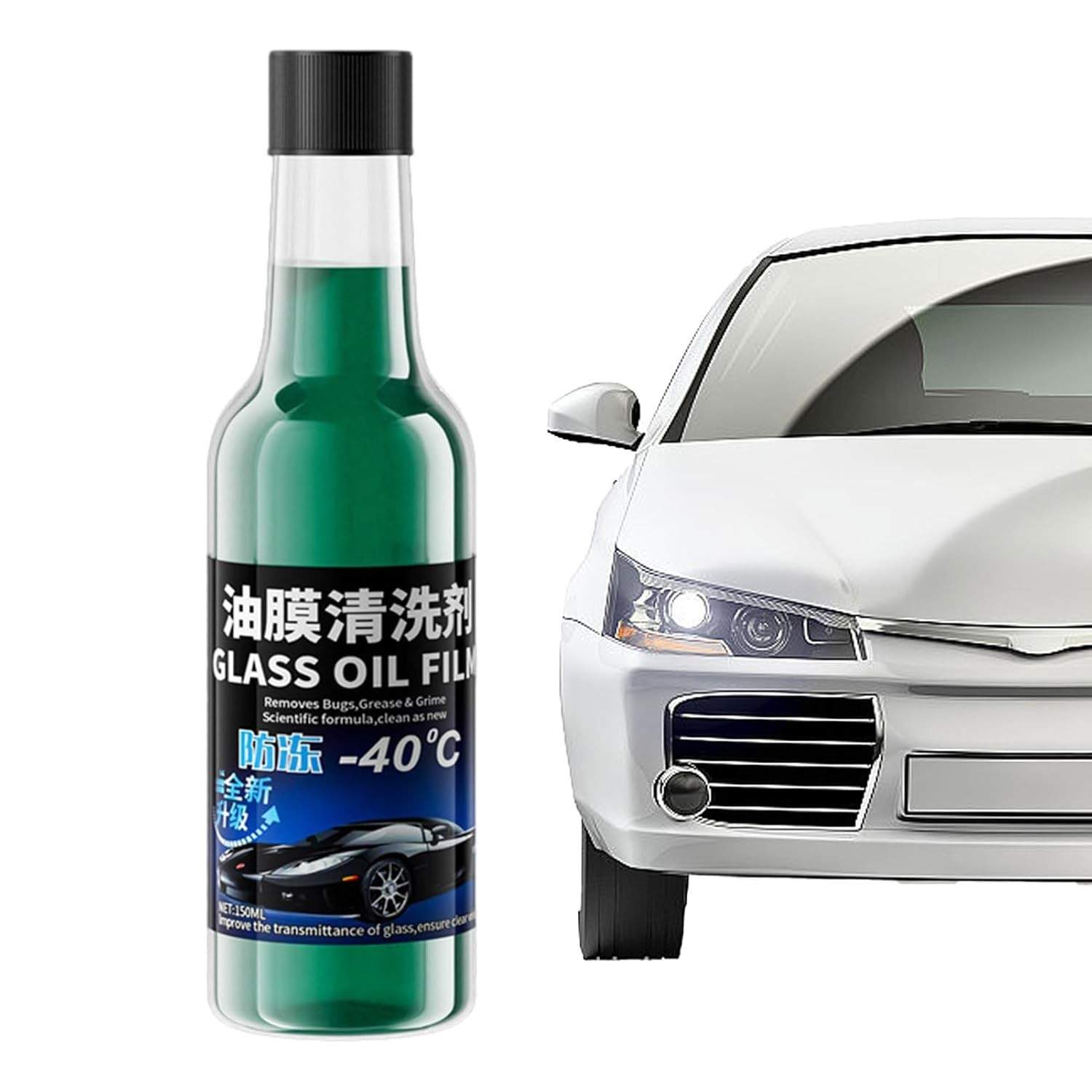Removedor de Película Gordurosa para Vidros de Carro 150ml - Limpeza Instantânea e Visão Clara