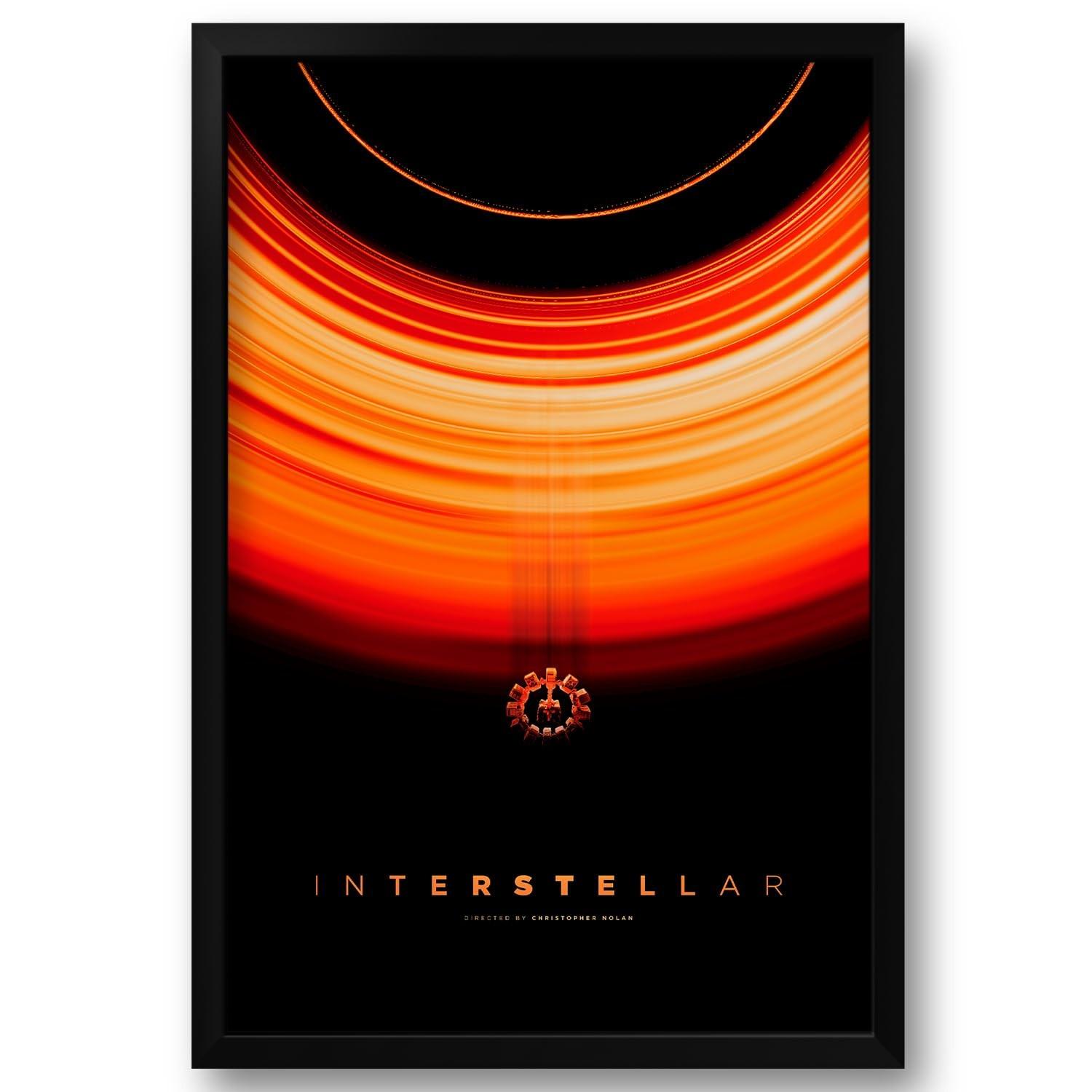 Quadro Decorativo Interstellar 40x60cm - Moldura Preta com Imagem de Alta Qualidade