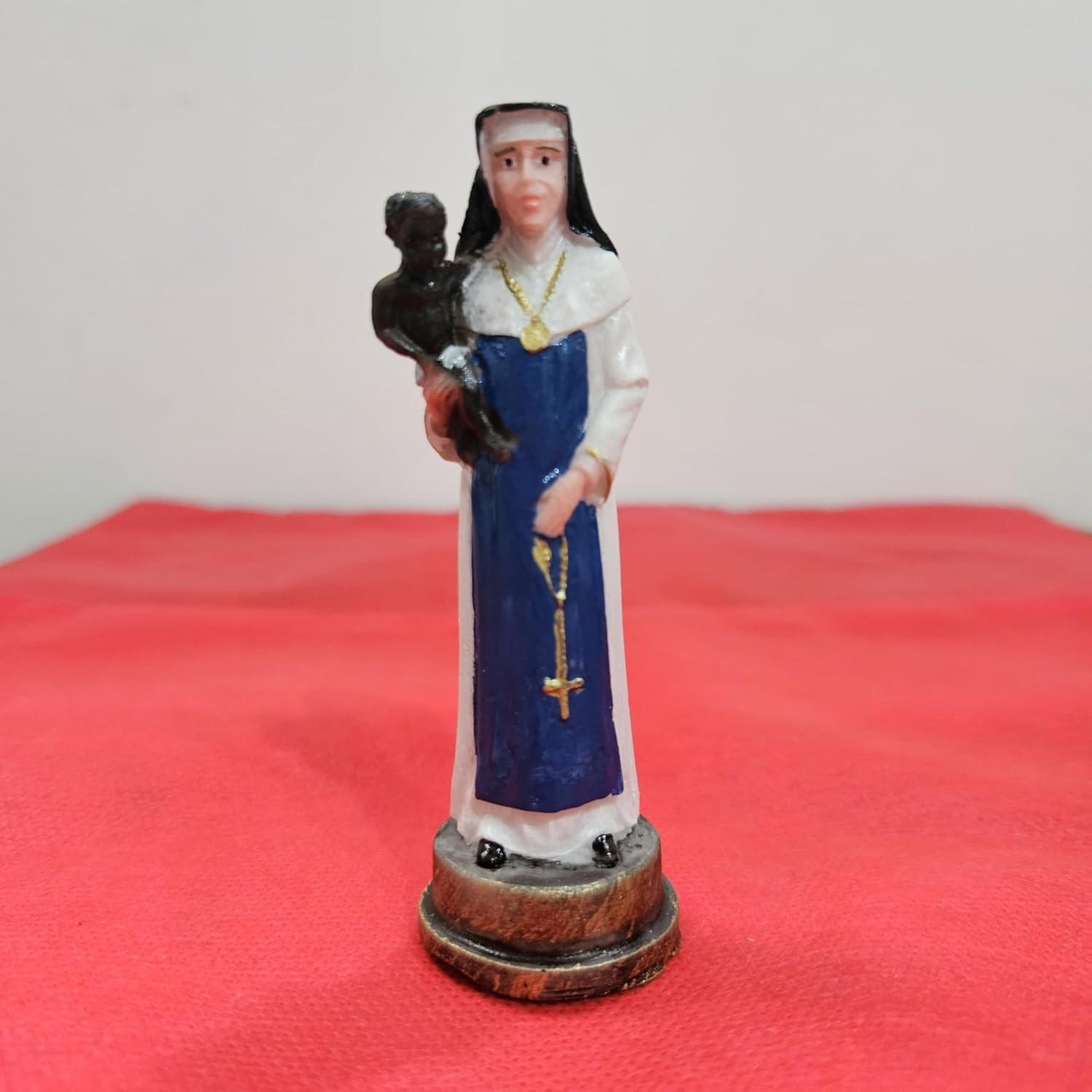 Imagem de Santa Irmã Dulce em Resina - 9 cm | Decoração Devocional com Qualidade e Fé