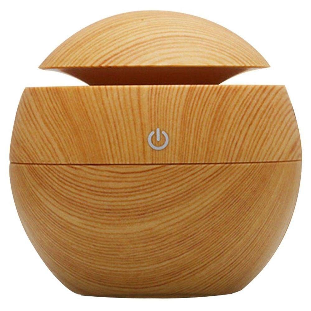Difusor de Aromas Ultrassônico USB em Formato de Madeira com LED 7 Cores - Ideal para Ambientes Relaxantes